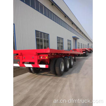 3 Axle Flatbed 40ft Container نصف مقطورة